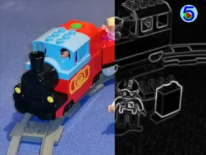 Image Edge Detection on Lego Train toy