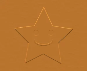 Emboss image effect - Bronze Star