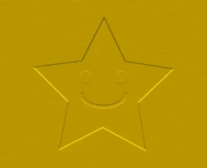 Engraved photo effect - Golden star