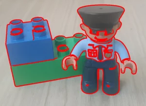 outline picture of toy policeman