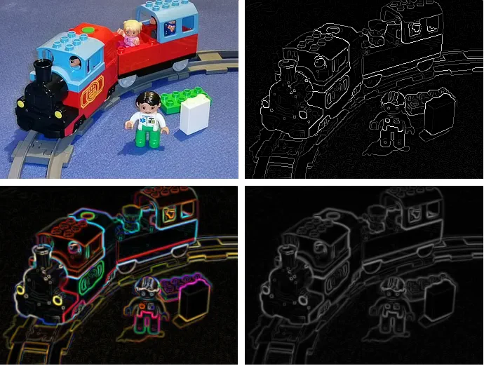 Example results of the Online Edge Detection app